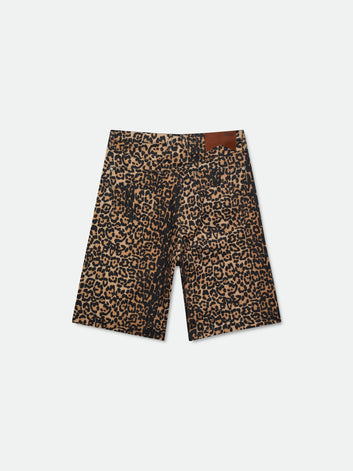 LEOPARD TRAXEDO BAGGY SHORT